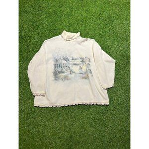 Vintage winter wonderland turtle neck Christmas winter snow